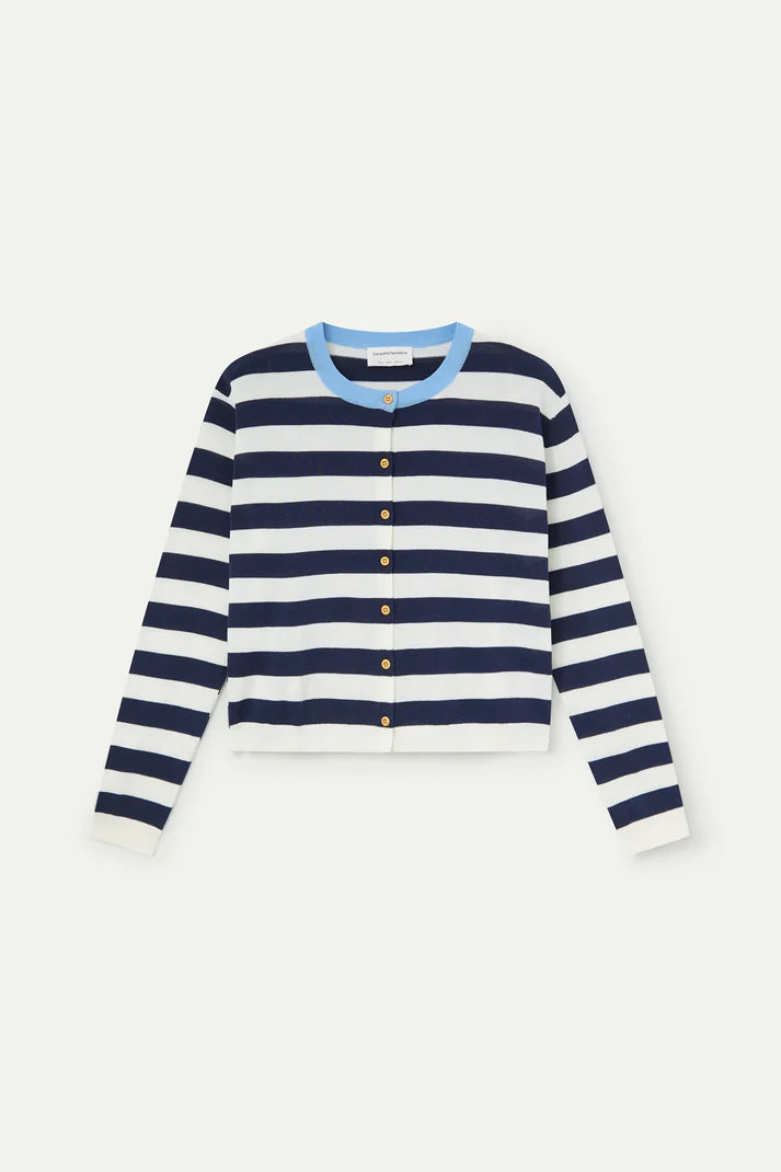 Striped Knit Tee Cardigan