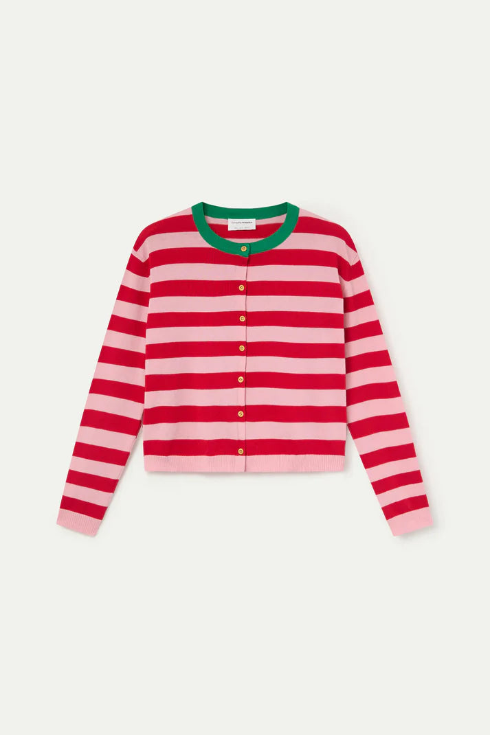 Striped Knit Tee Cardigan