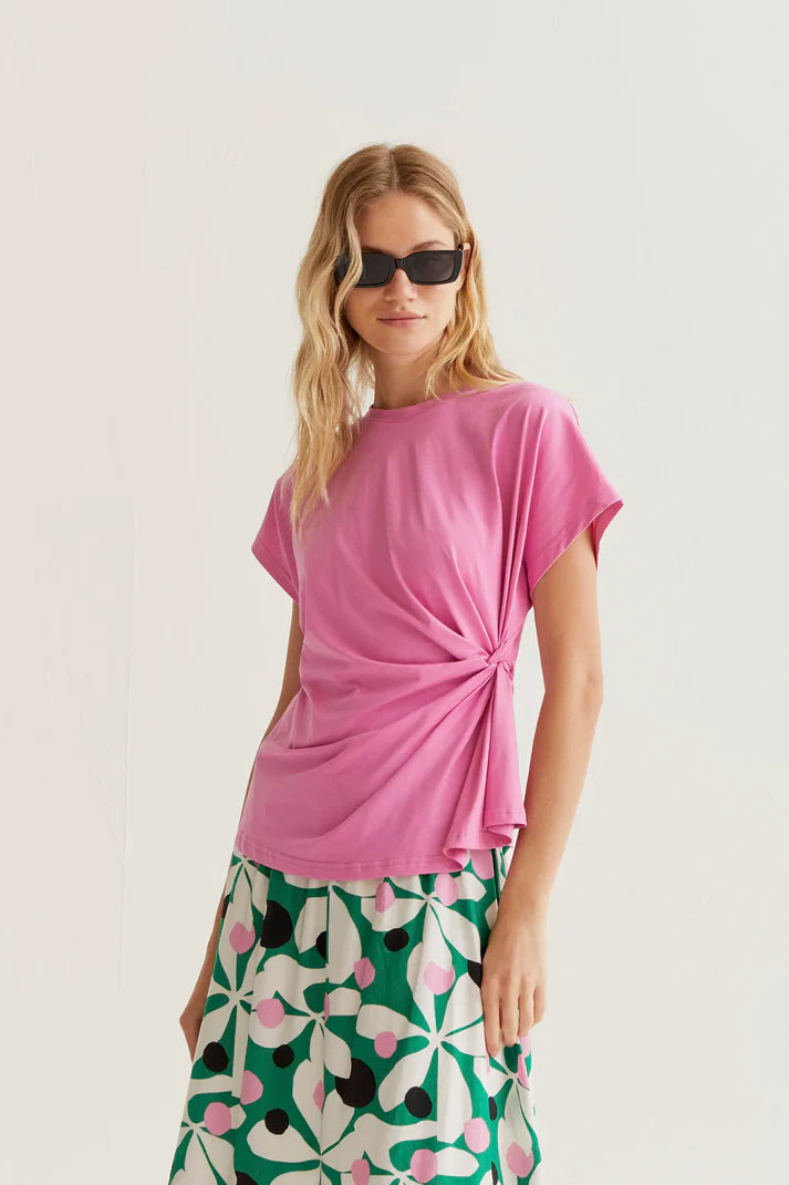 Draped Knotted Tee