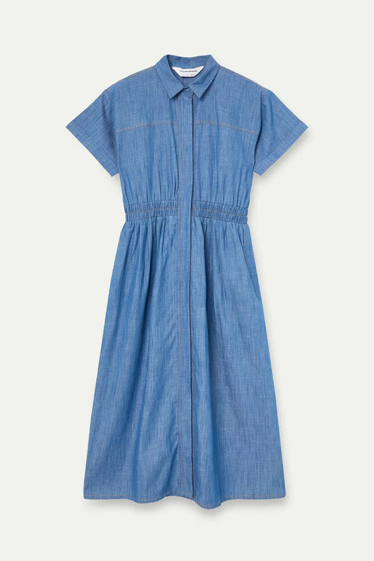 Chambray Midi Shirt Dress