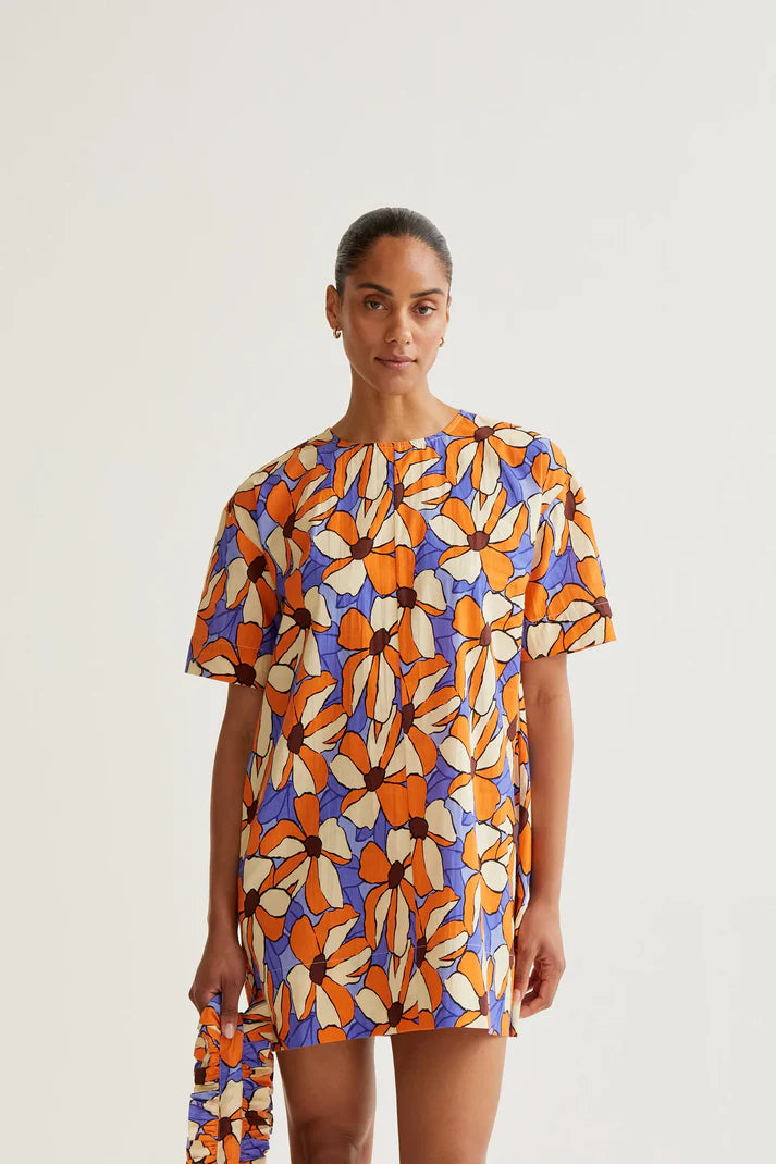 Marigold Flores Short Dress