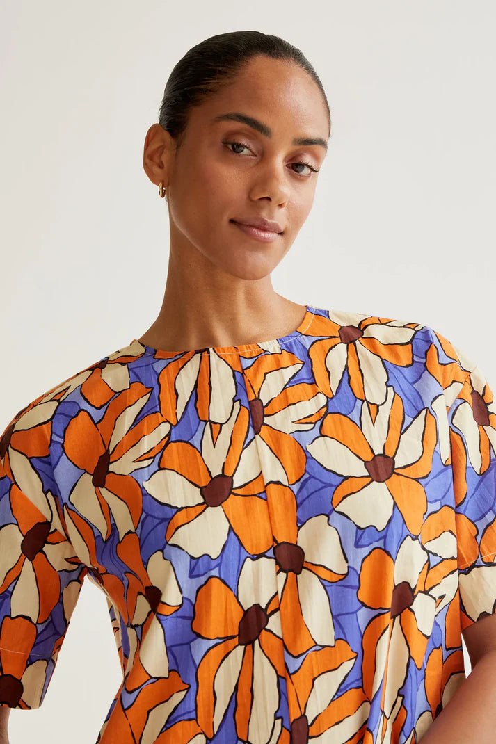 Marigold Flores Short Dress