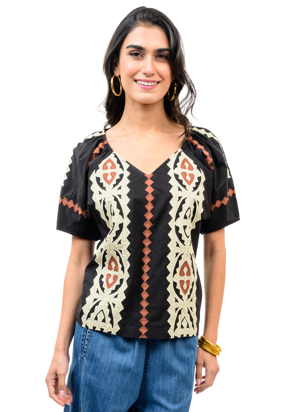 Applique VNeck Top