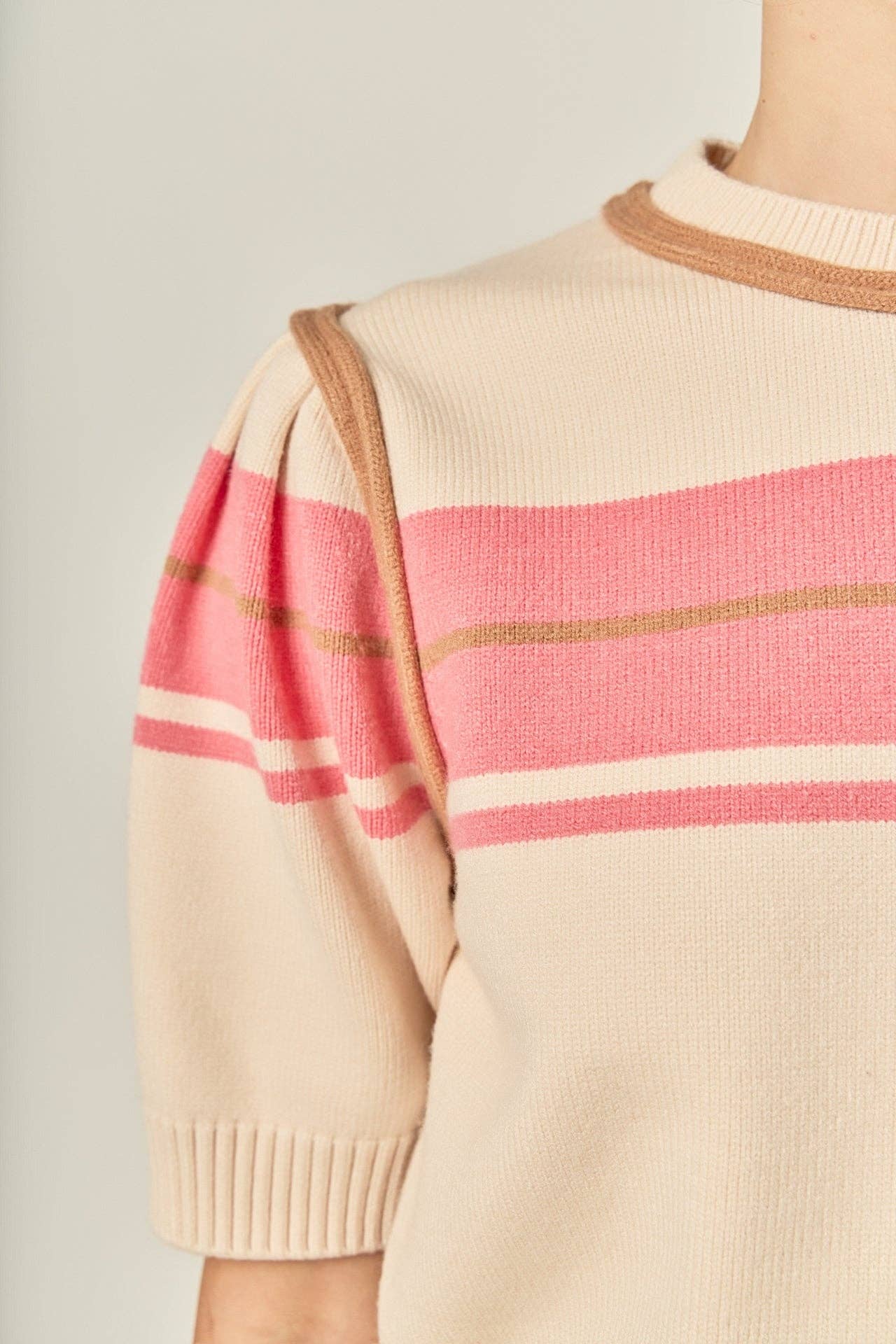 Women Knit Contrast Shirt
