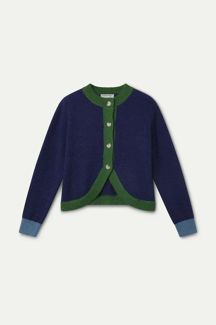 Two Tone Knit Cardigan
