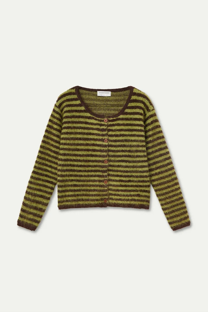 Striped Eyelash Cardigan