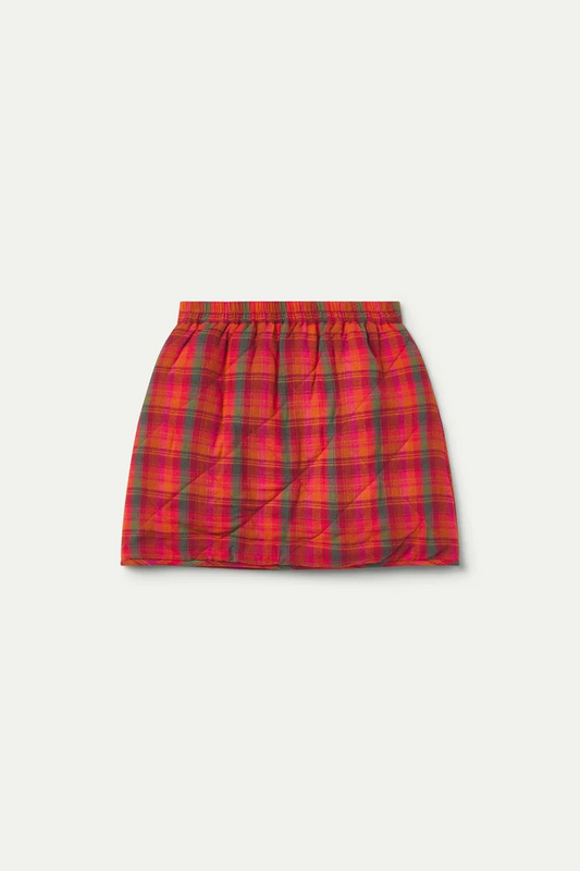 Pink Plaid Quilted Skirt