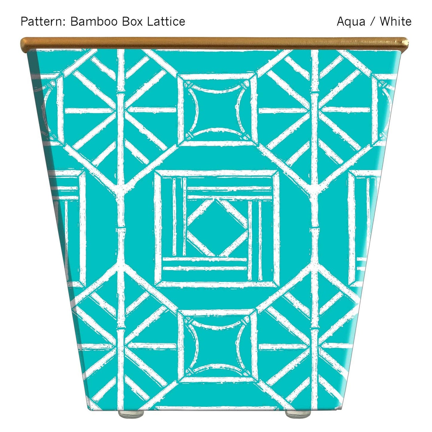 Bamboo Box Lattice Cachepot Candle