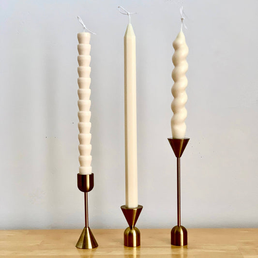 Assorted Trapezoid Taper Candle, Candlesticks Individual