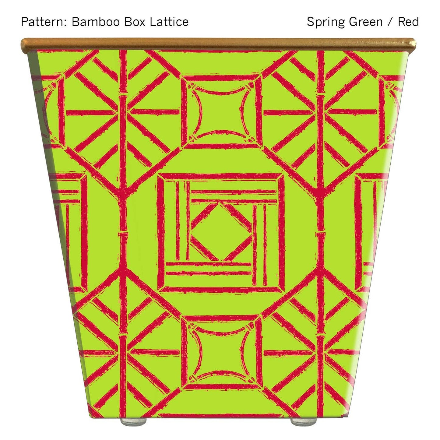 Bamboo Box Lattice Cachepot Candle