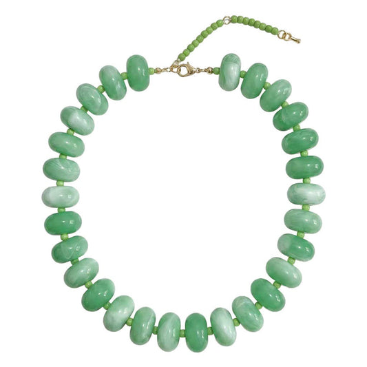 Marlan Chunky Beaded Necklace - Mint Mix