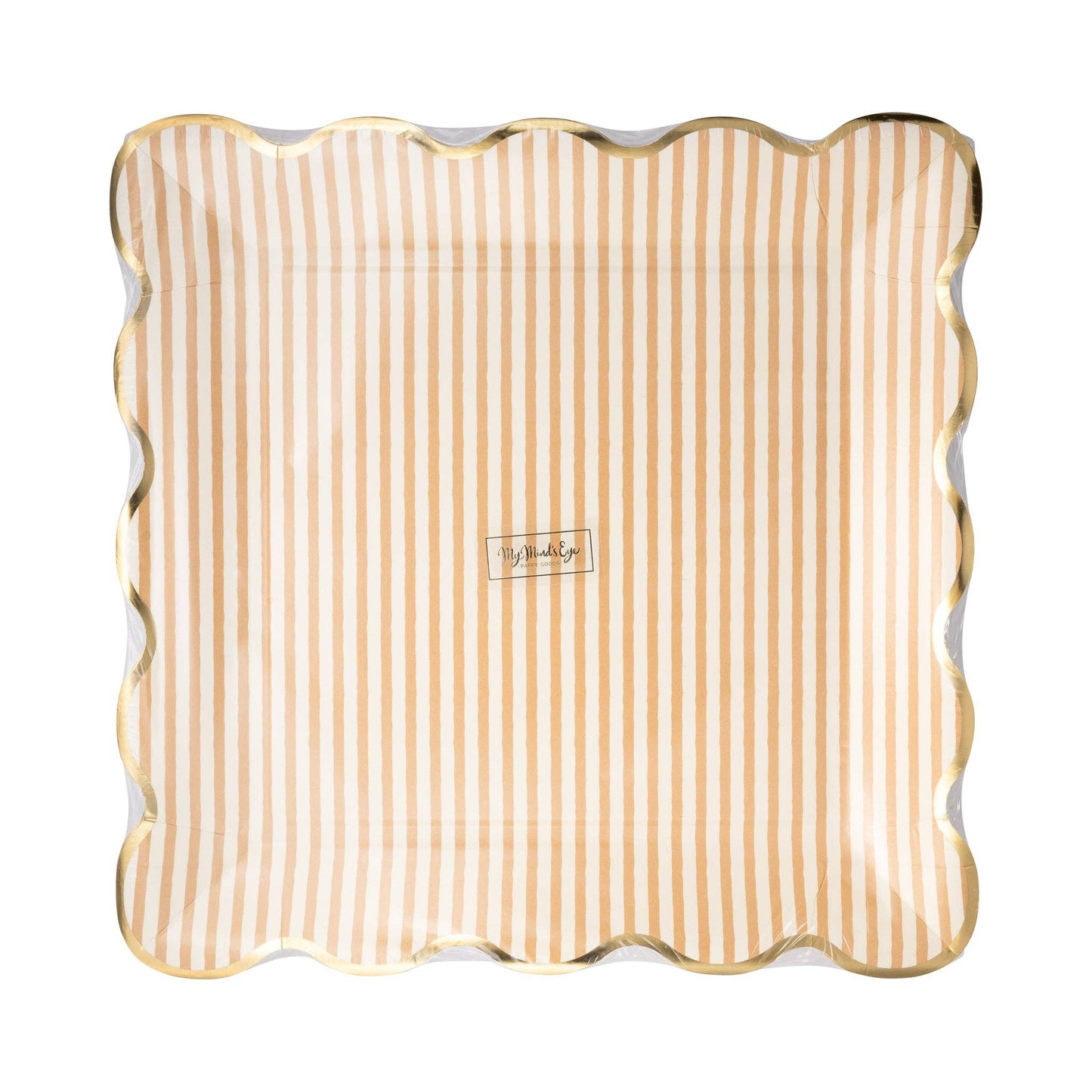 BAB1147 - Tan Striped 10" Plate