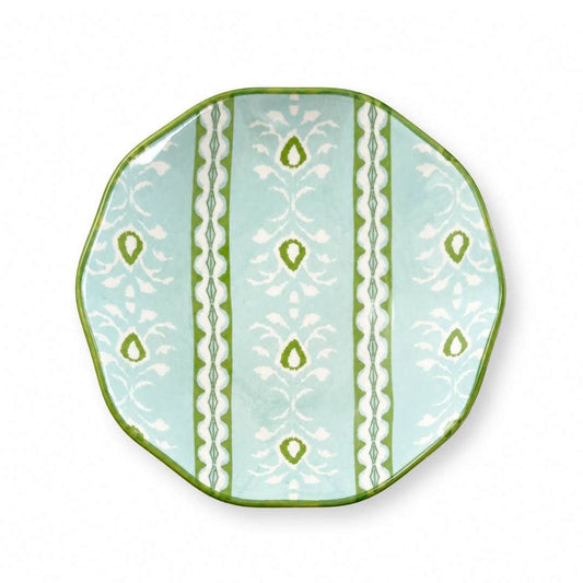 Rosemary Stripe Blue Ceramic Ring Dish