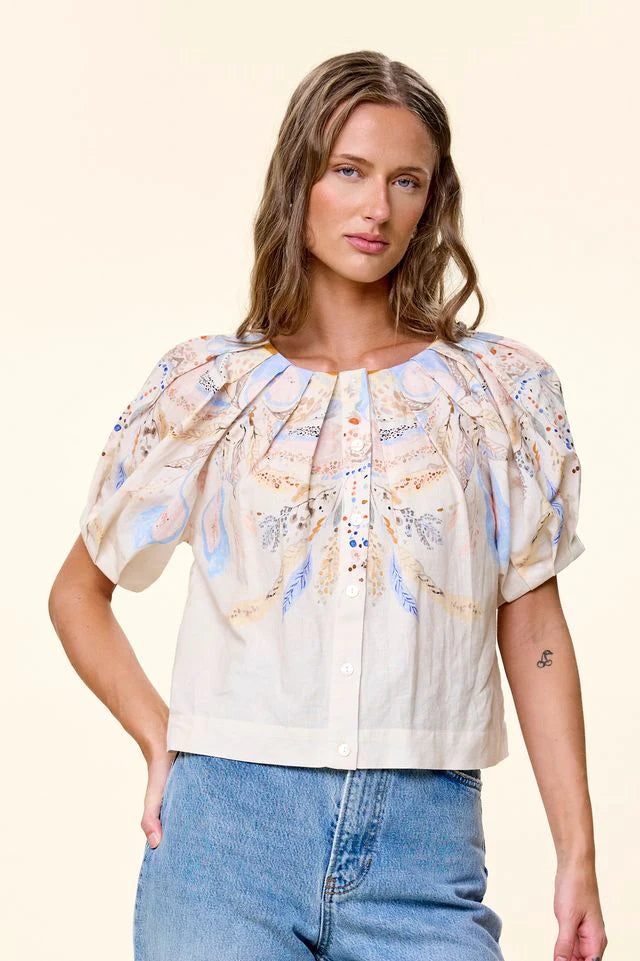 Salome Top in Goleta Print