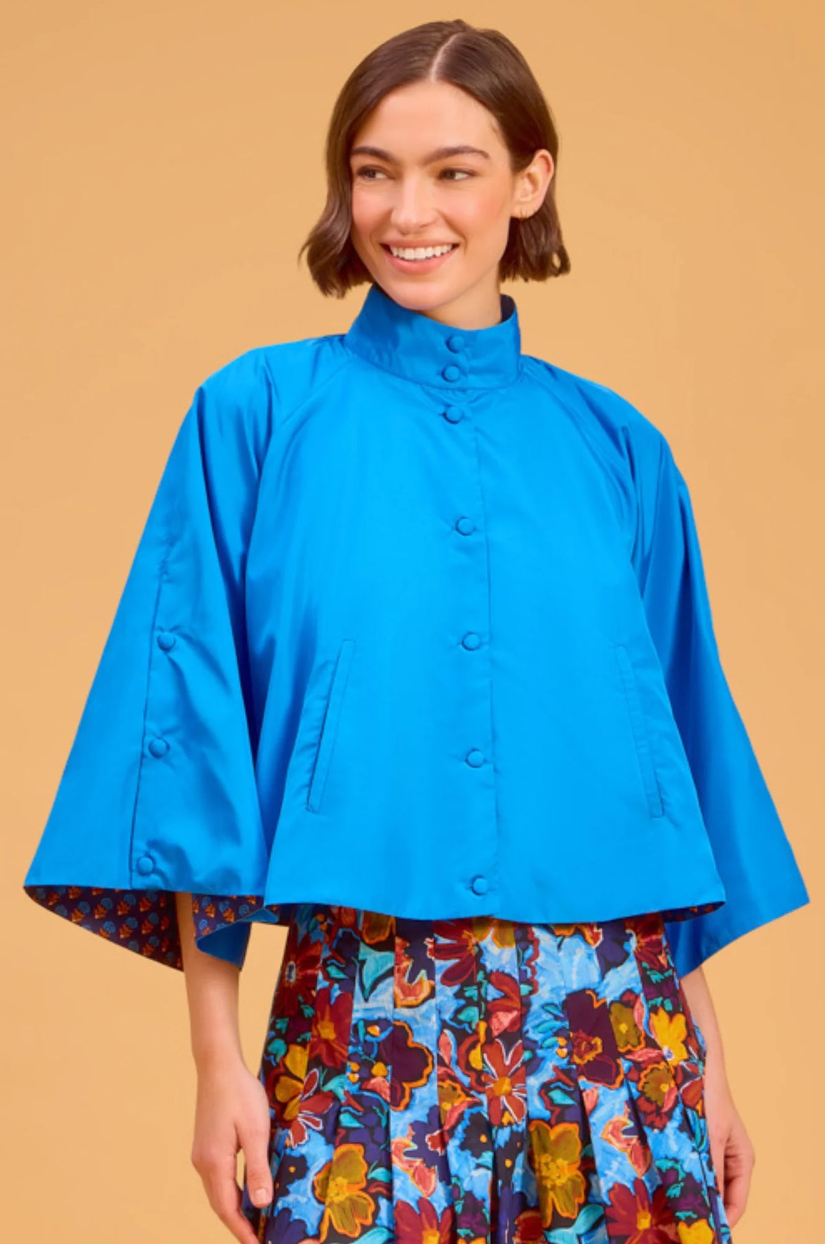 Capelet in True Blue