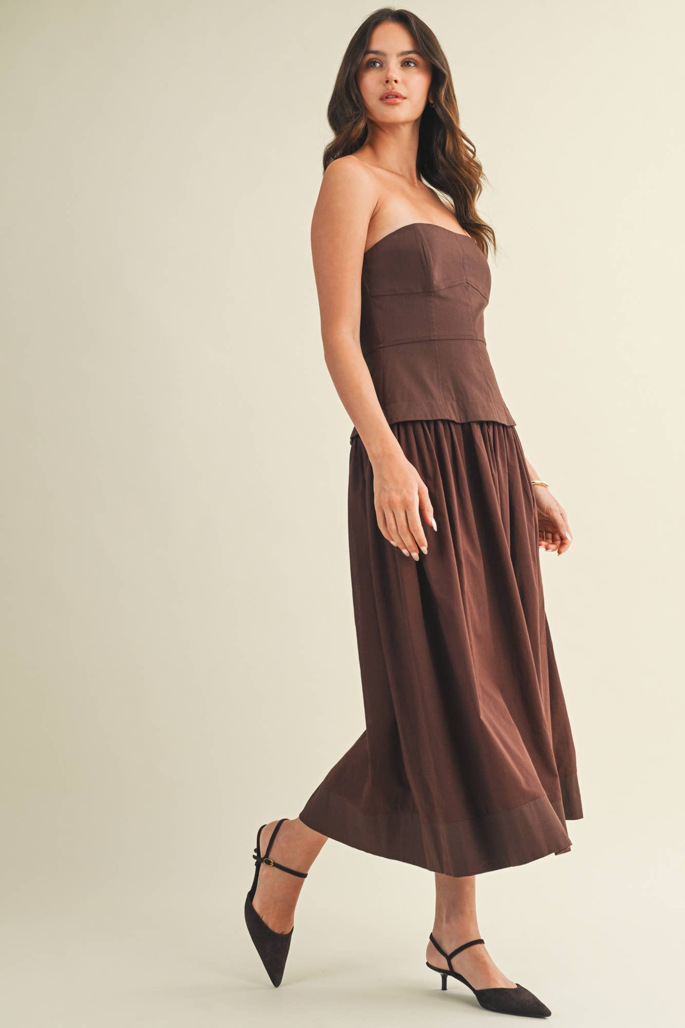 Corset Lined Strapless Dress