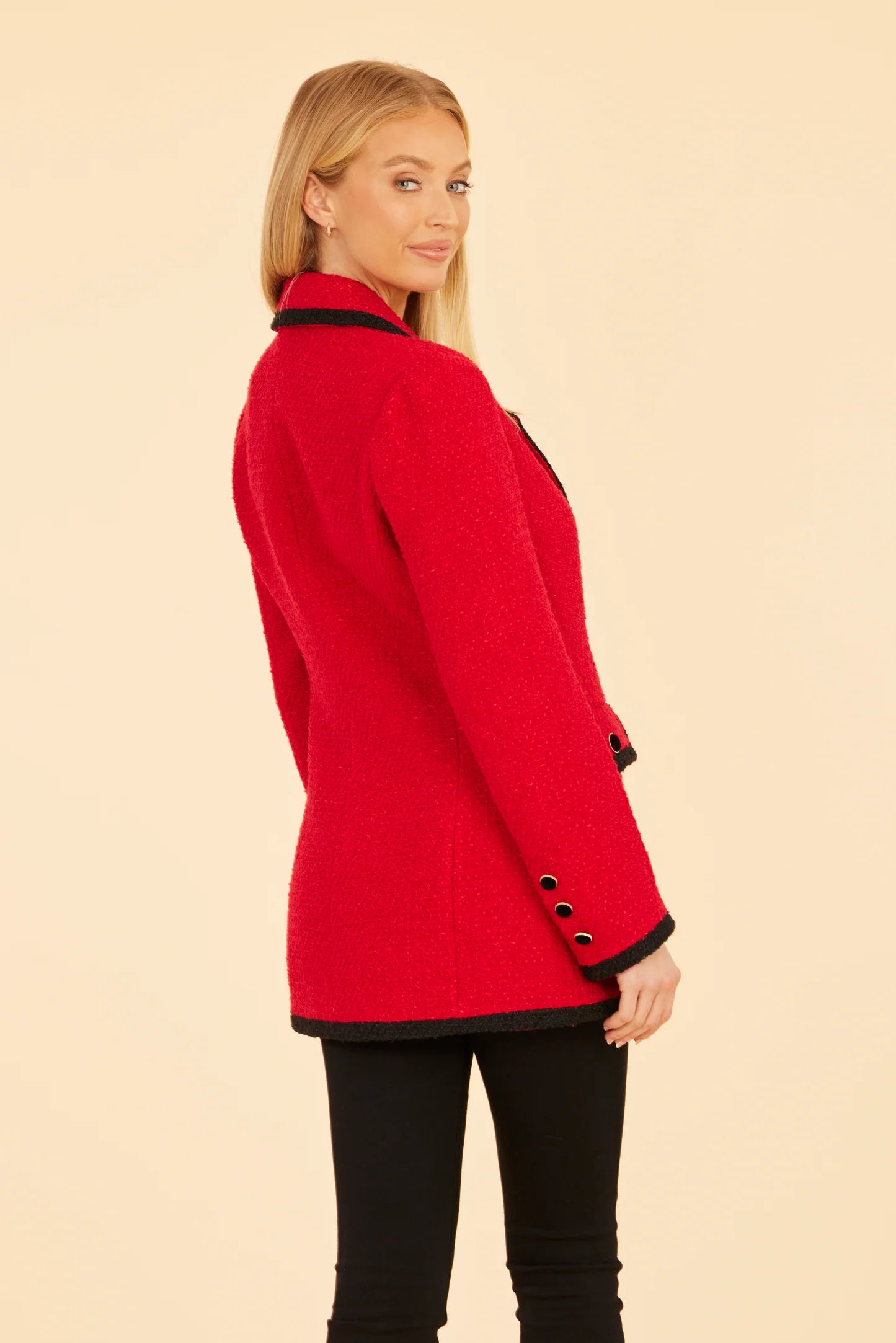 Tweed Blazer in Scarlet