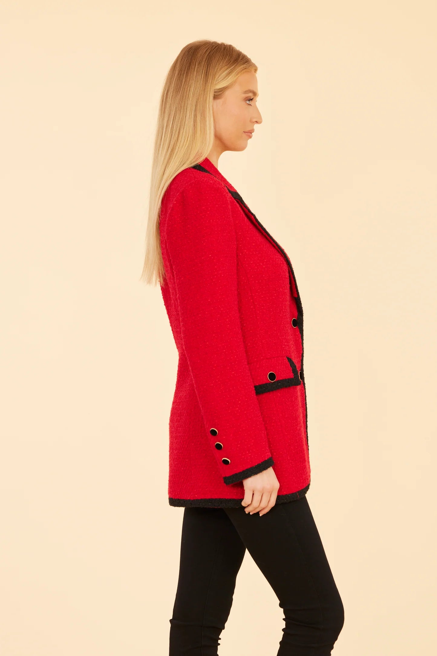 Tweed Blazer in Scarlet