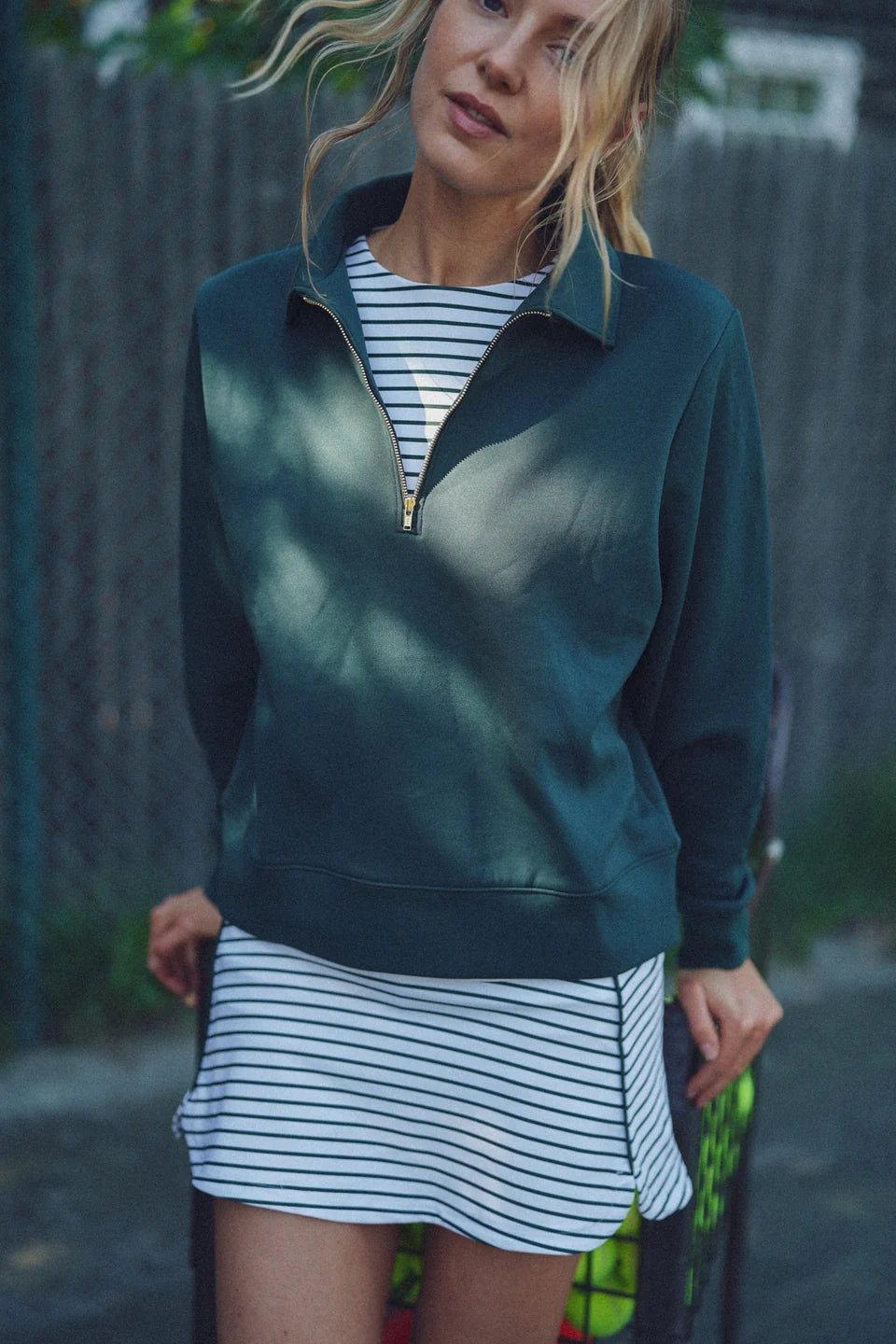 Chase Quarter Zip in Rosemary