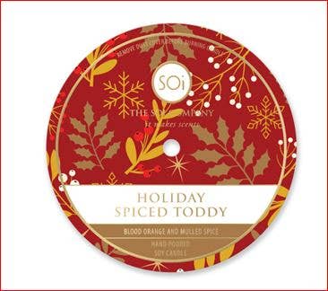 SOi Holiday Spiced Toddy Candle  Copper ROUND Bowl 14oz