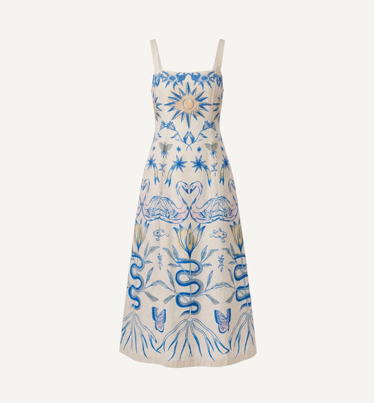 Shelly Ankle Dress in Lunada Print