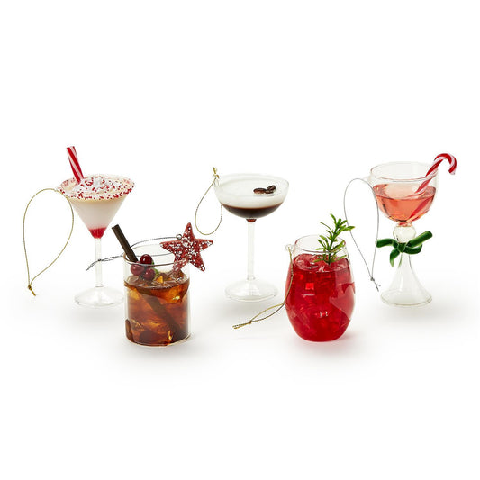 Holiday Cheer Cocktail Drink Ornaments