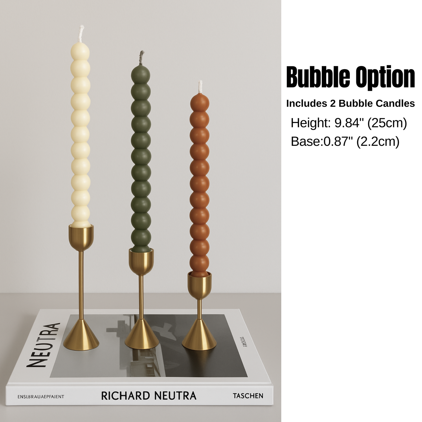 Bubble Taper Candle, Candlesticks Individual