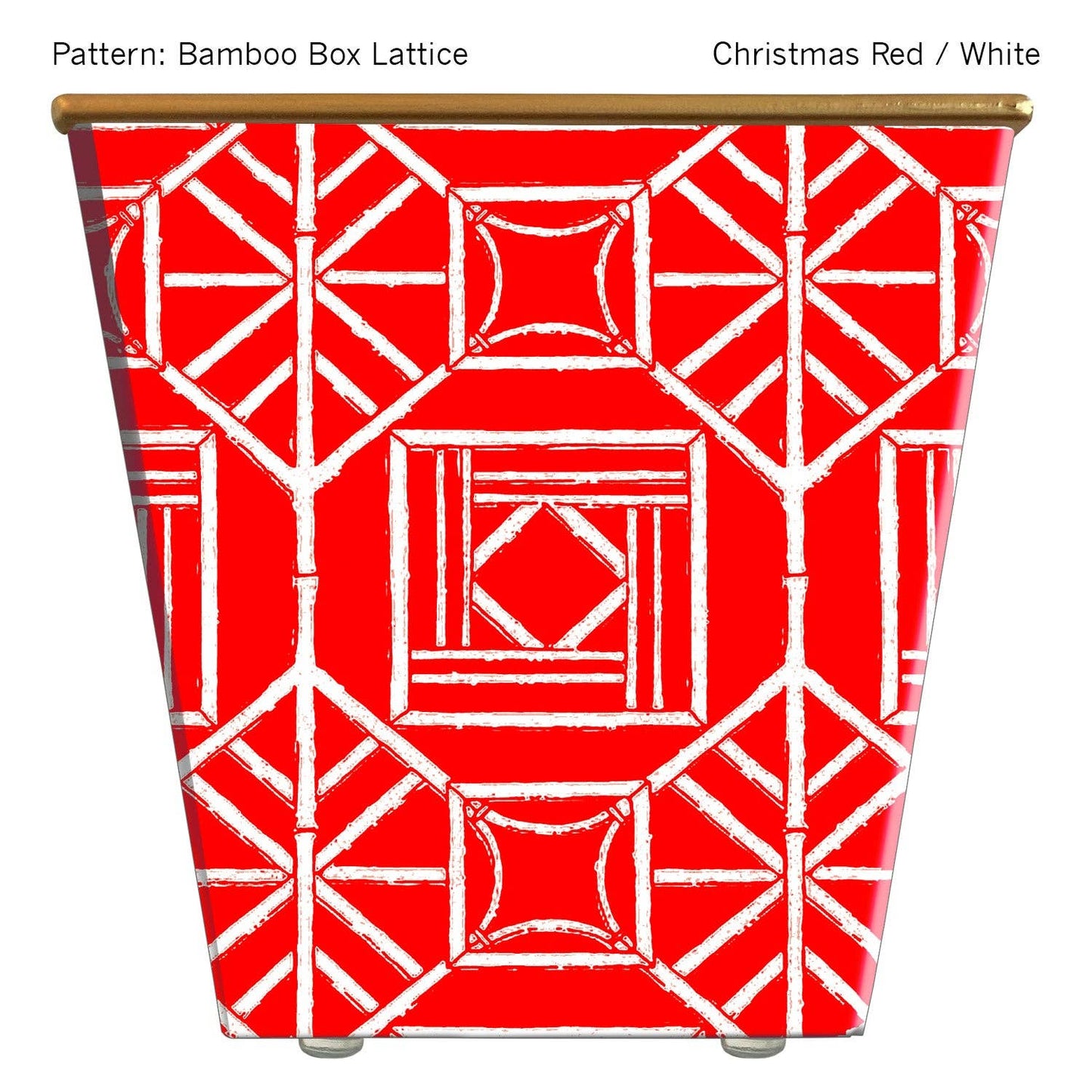 Bamboo Box Lattice Cachepot Candle