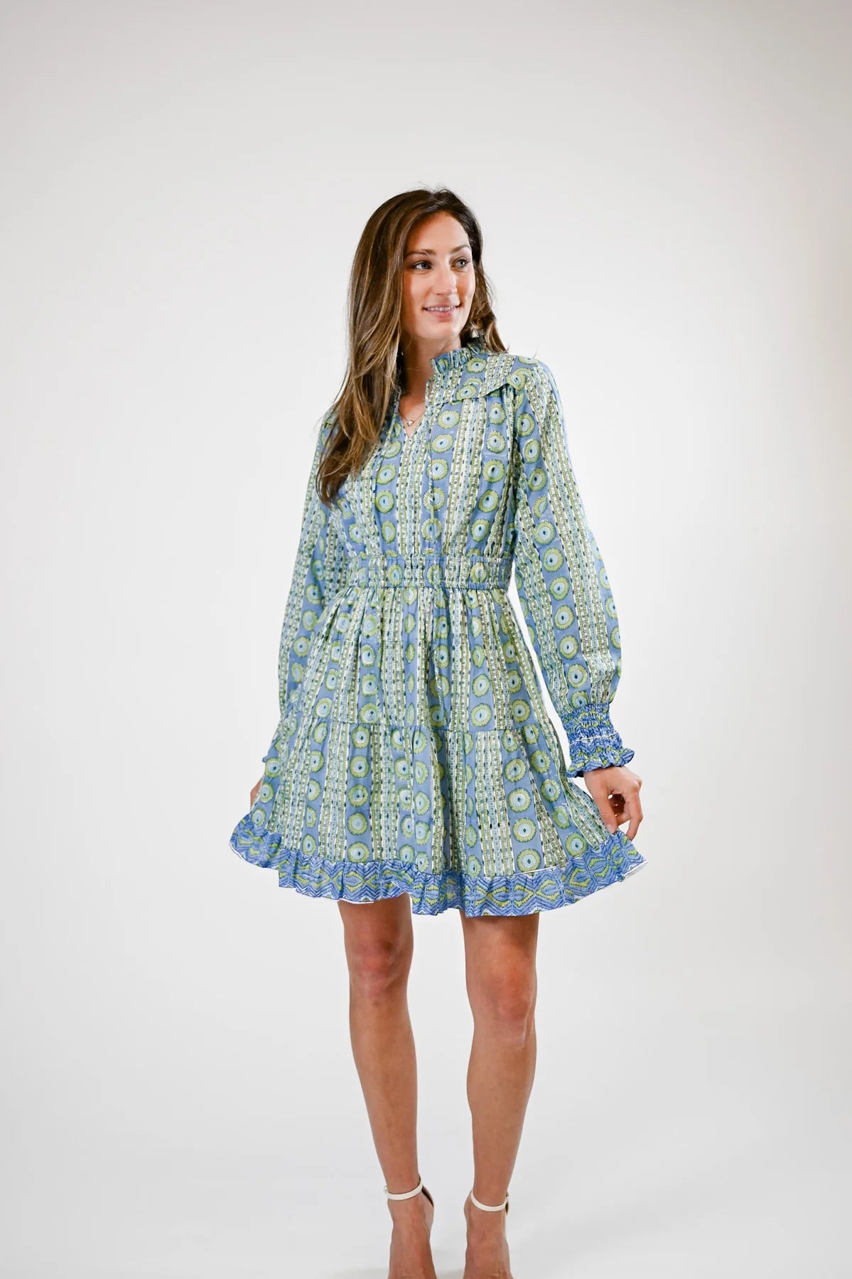 Nicole Dress in Gilded Ivy