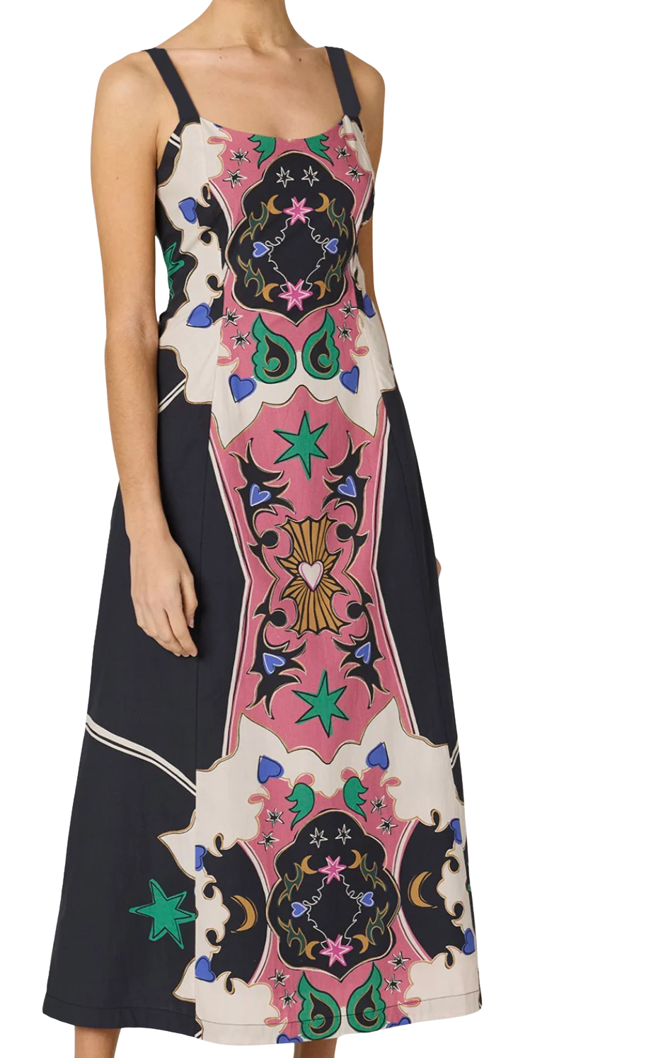 Yelena Ankle Dress in Estelar Print