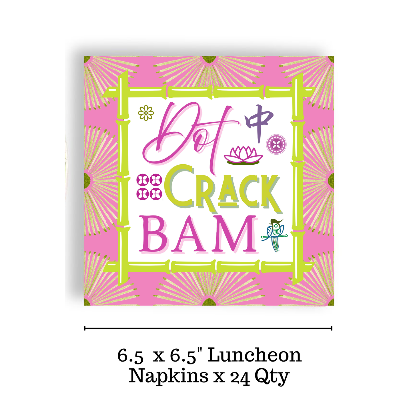 Mahjong Psychedelic 24ct Luncheon Napkin Separates (3 ply)