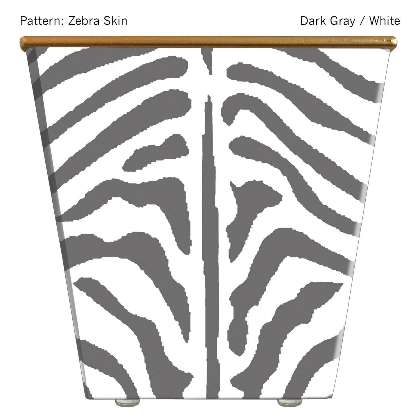 Large Cachepot Container: Zebra