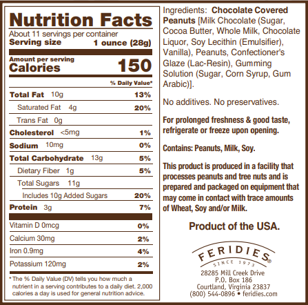 11 oz Tin Milk Chocolate Covered Virginia Peanuts