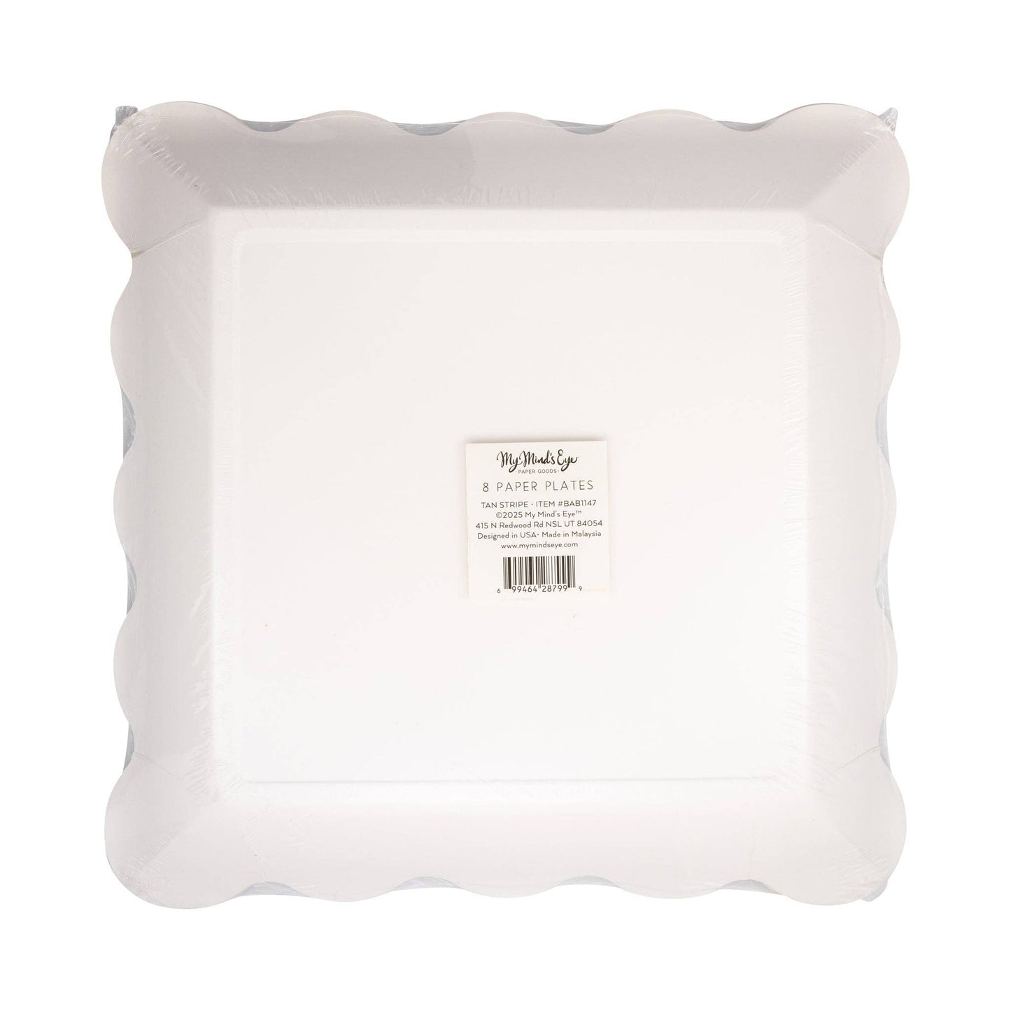 BAB1147 - Tan Striped 10" Plate