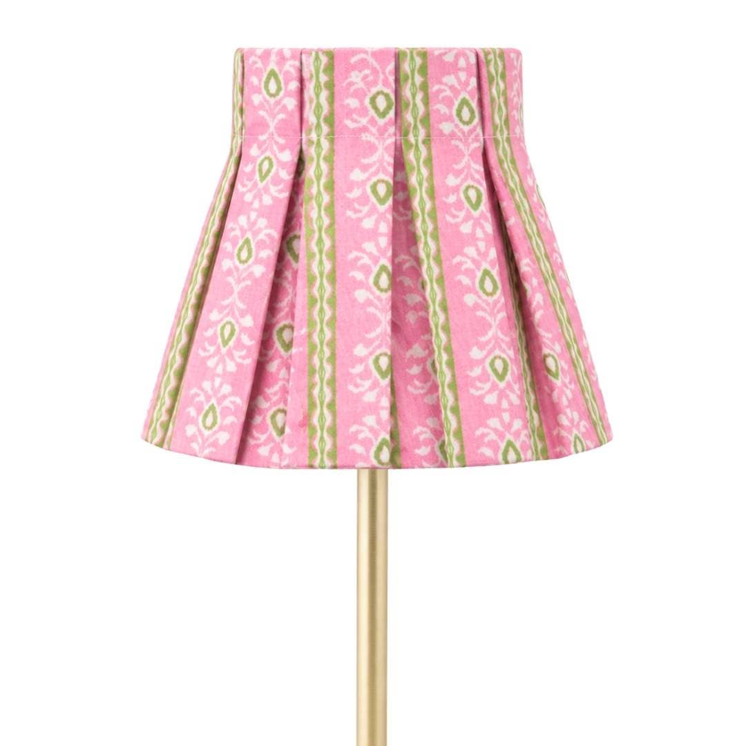 Rosemary Stripe Pink Box Pleat Shade Cover