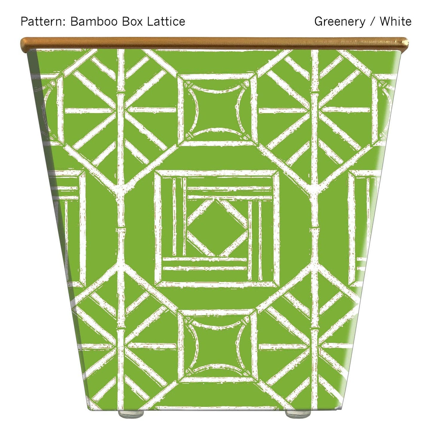 Bamboo Box Lattice Cachepot Candle