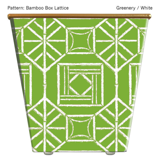 Bamboo Box Lattice Cachepot Candle