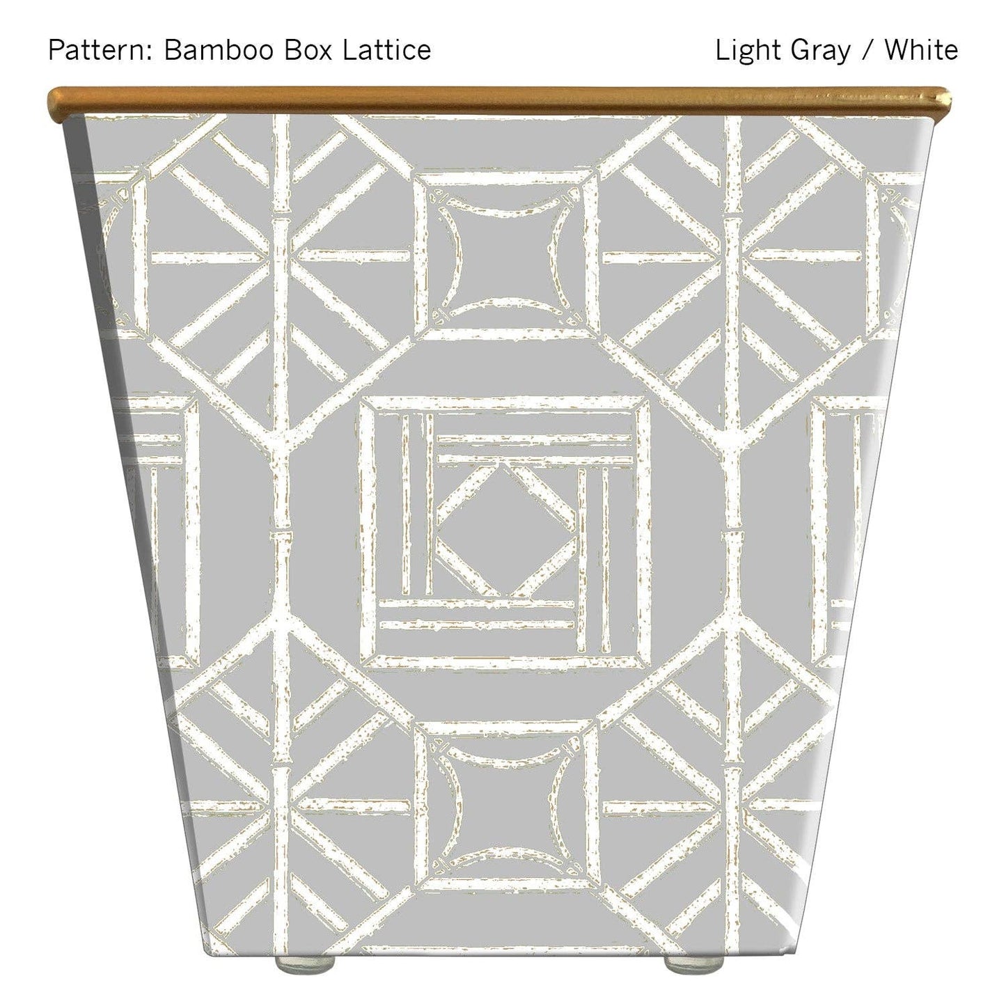 Bamboo Box Lattice Cachepot Candle