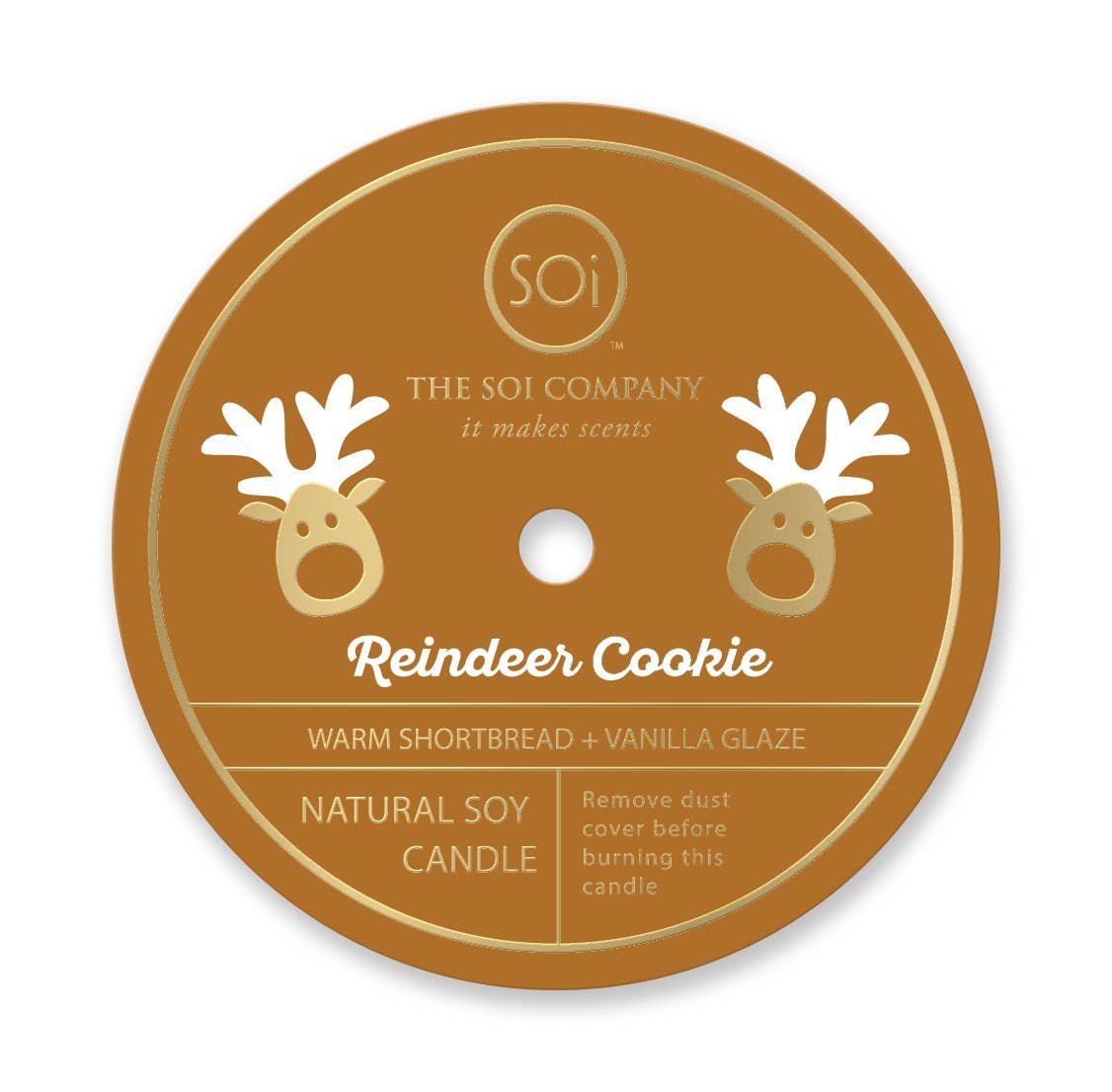 SOi Reindeer Cookie Holiday Confetti Icon 12oz Candle