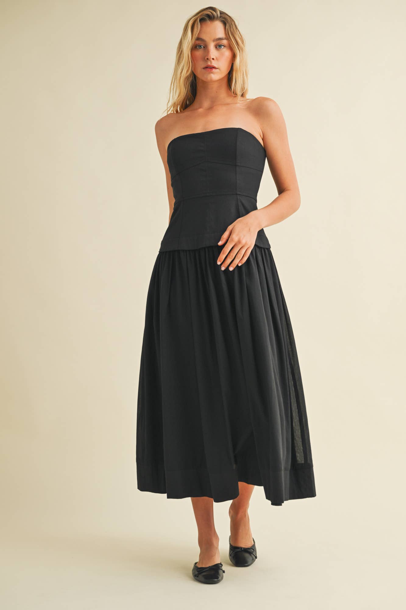 Corset Lined Strapless Dress