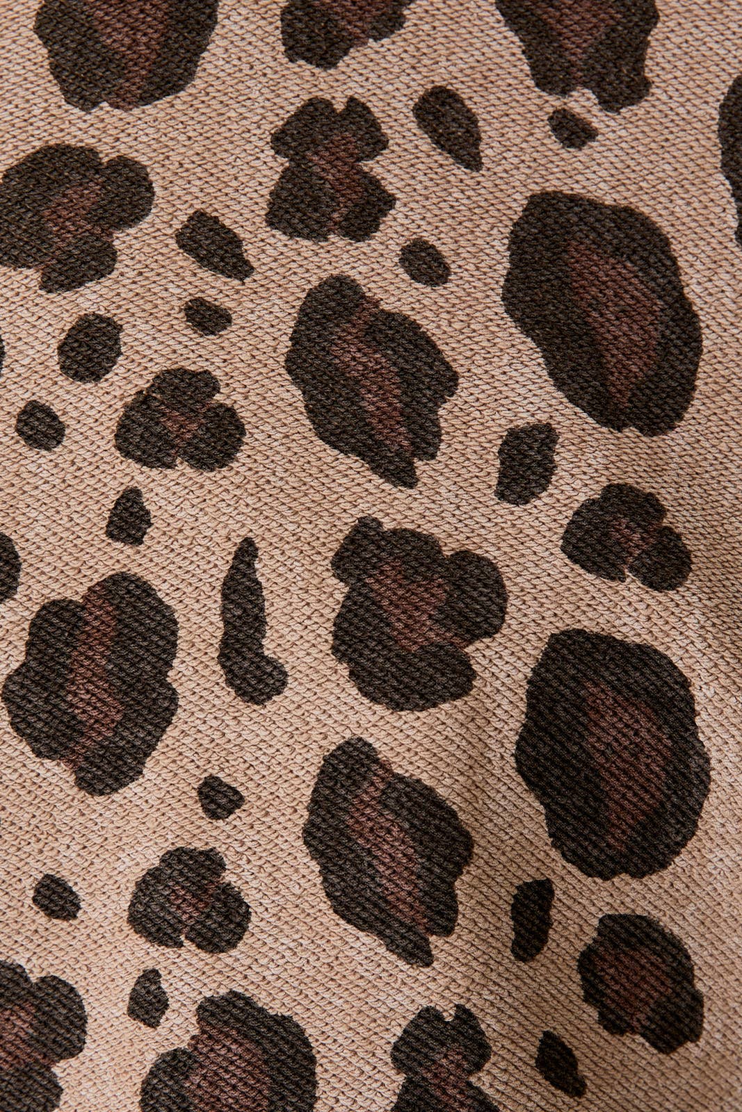 French Terry Animal Print Cardigan