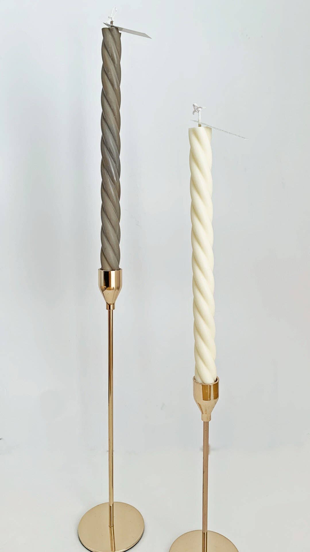 Licorice Twisted Candle, Taper Candle, Spiral Candle Individual