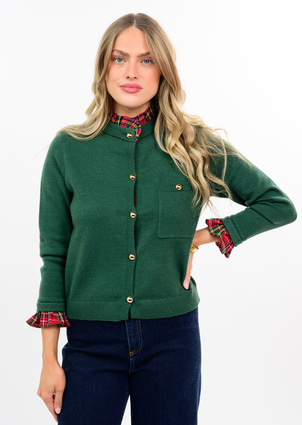 Hunter Tartan Cardigan