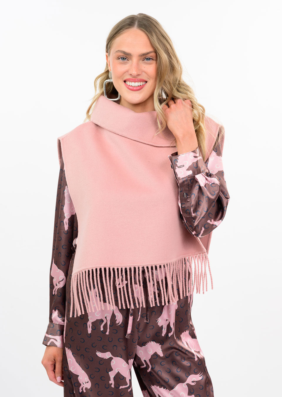 Suede & Fringe Poncho