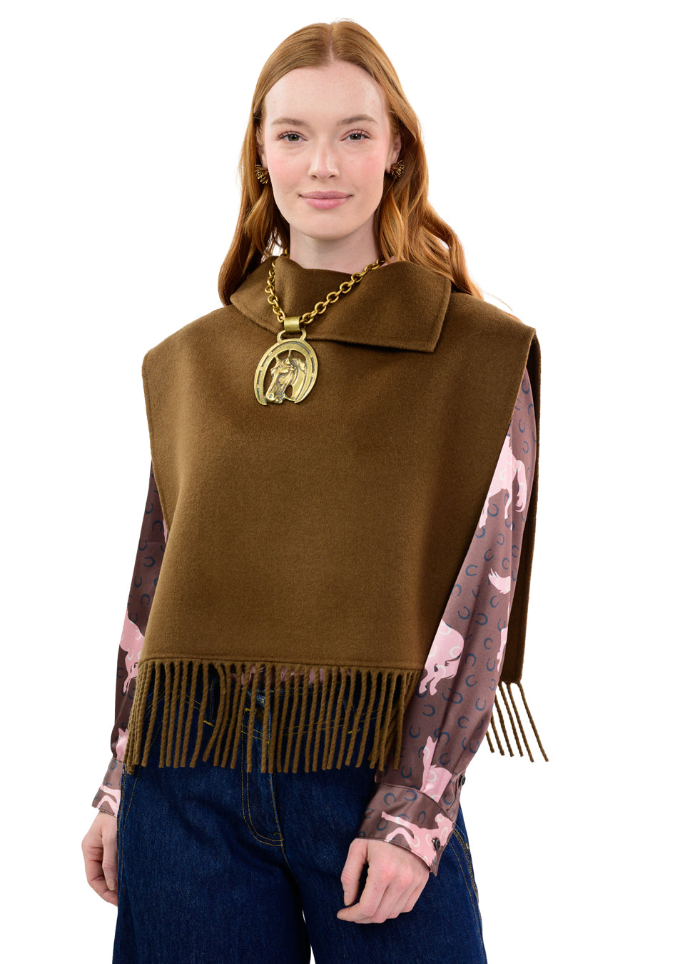 Suede & Fringe Poncho