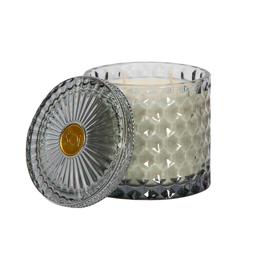 SOi Heathered Suede 15oz Shimmer Candle 2 wick