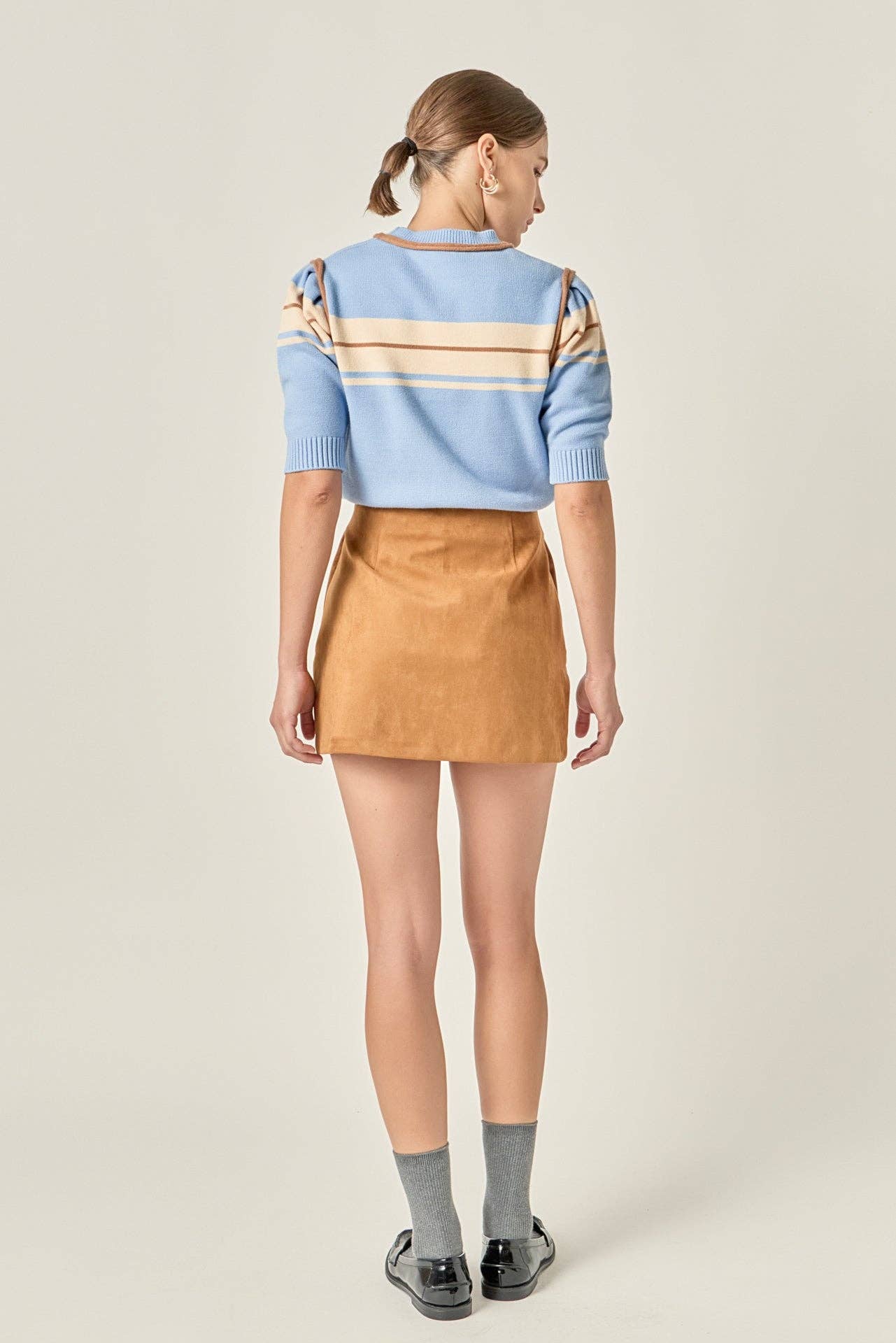 Women Knit Contrast Shirt