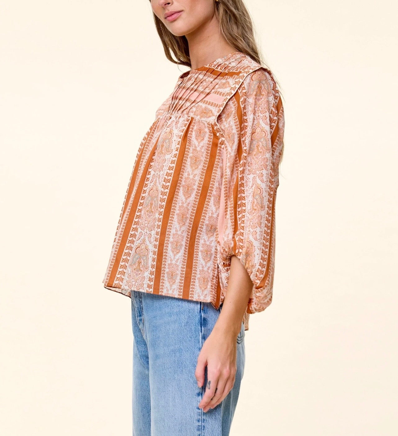 Cintia Top in Miramar Print