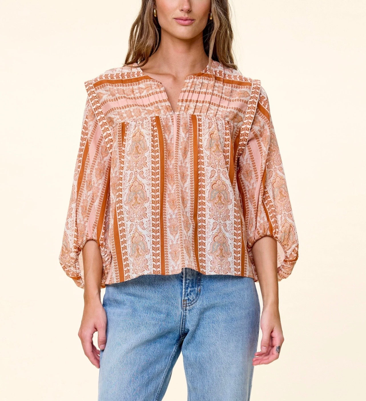 Cintia Top in Miramar Print