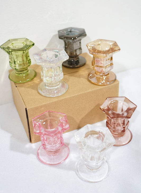Glass Candlestick Holders Taper Candle Holders Tabletop